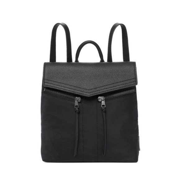 Botkier Handbags - Botkier Trigger Nylon Backpack In Black/Gunmetal